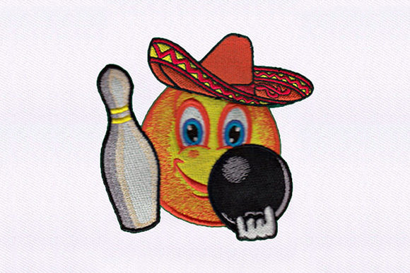 Bowling Emoji Embroidery Design Review for Personalized Gifts