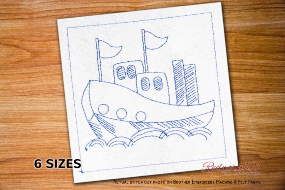 Fishing Boat Lineart Embroidery Design Review