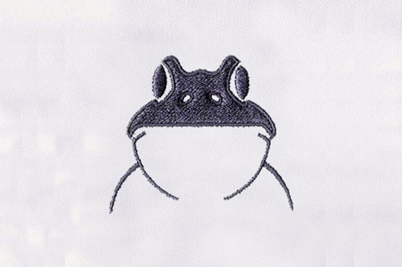 Frog Outline Design Review for Boutique Embroidery Projects