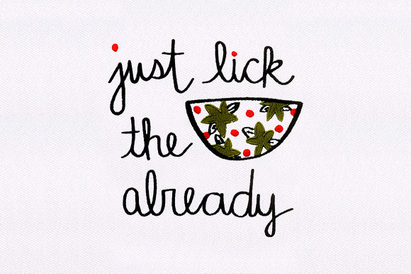 Just Lick Already: A Playful Embroidery Design for Personalized Gifts