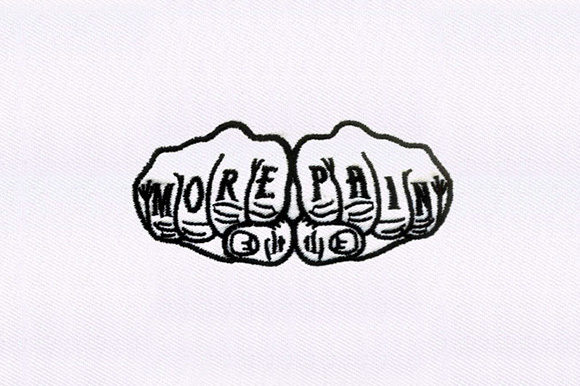 More Pain Knuckle Tattoo: A Bold Embroidery Design for Seasonal Projects