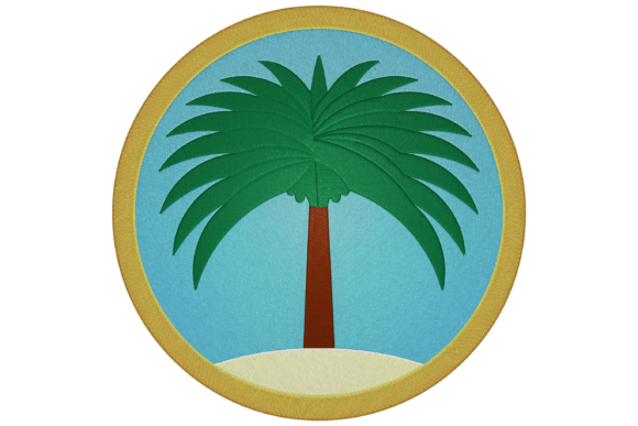 Palm Tree Landscape Embroidery Review for Apparel Projects