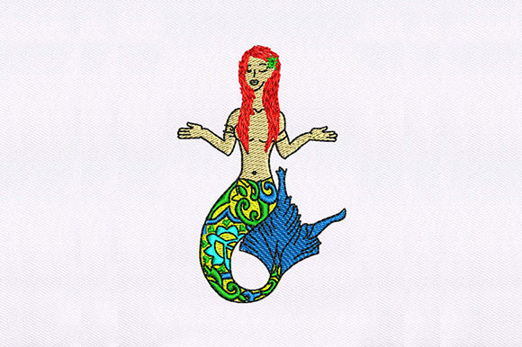 Refreshing Mermaid: A Versatile Embroidery Design for Seasonal Creations