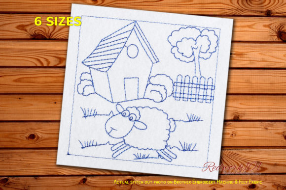 Sheep Jumping Redwork: A Designer's Perspective