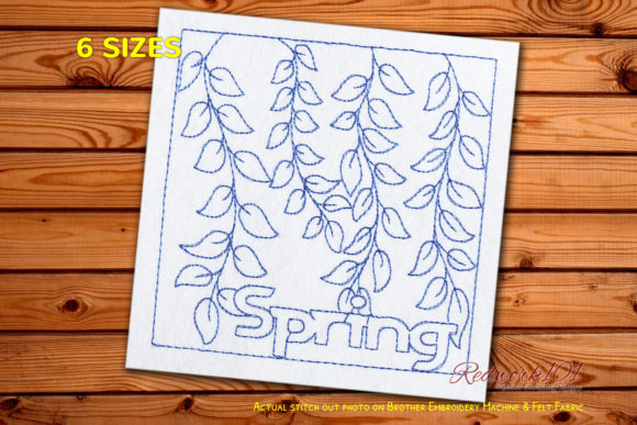 Spring Leaves Design Bluework: A Seasonal Embroidery Essential