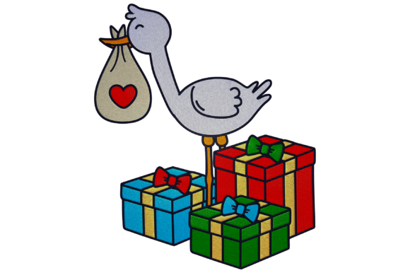 Stork Bringing Gifts Embroidery Review for Boutique Projects