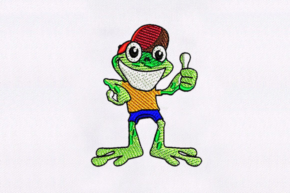 Thumbs Up Frog Cartoon Embroidery Review